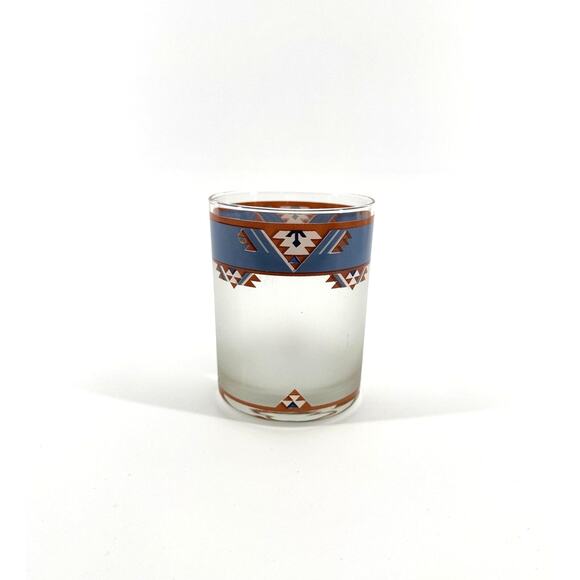 Noritake Japan Blue Adobe 12 Oz Double Old Fashioned Glass-Vintage - Picture 1 of 5